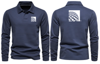 Thumbnail for AIR UNITED AIRLINES LONG SLEEVE  POLO