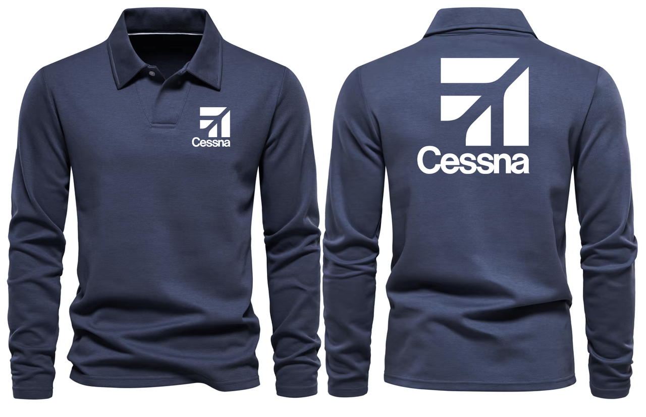 CESSNA LOGO LONG SLEEVE  POLO