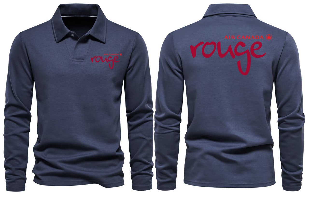 CANADA ROUGE AIRLINES LONG SLEEVE  POLO
