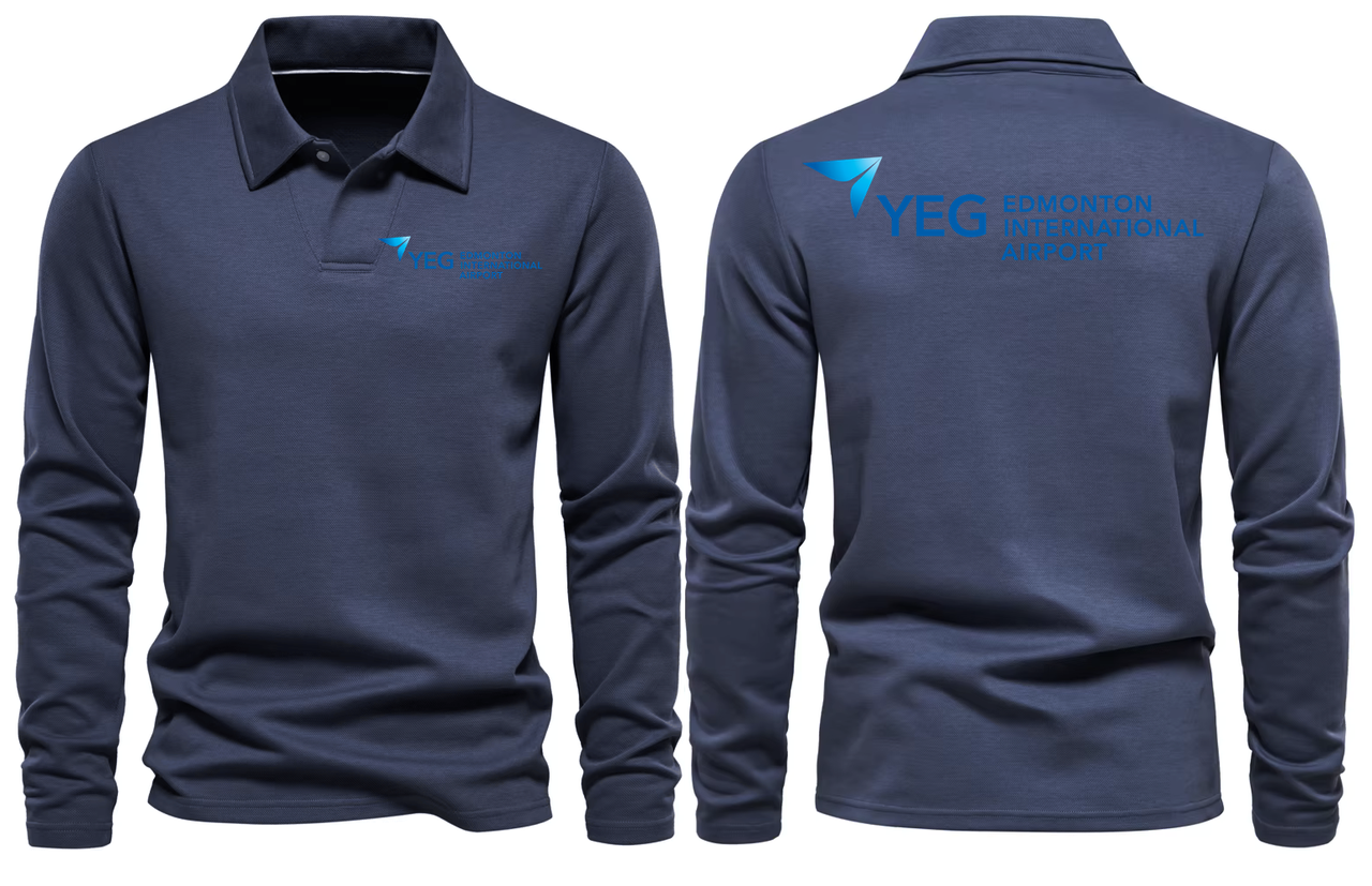 YEG AIRPORT LONG SLEEVE  POLO