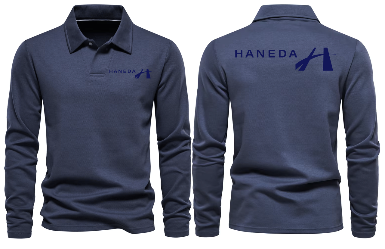 AER HANEDA AIRPORT LONG SLEEVE  POLO