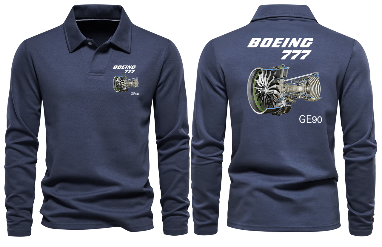 BOEING 777  LONG SLEEVE  POLO