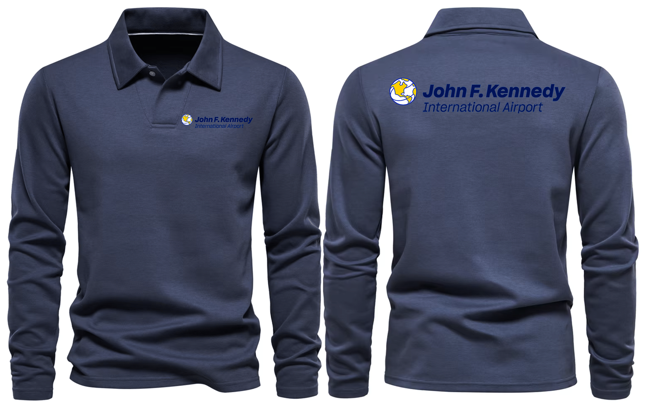 JOHAN F KENEDY AIRPORT LONG SLEEVE  POLO