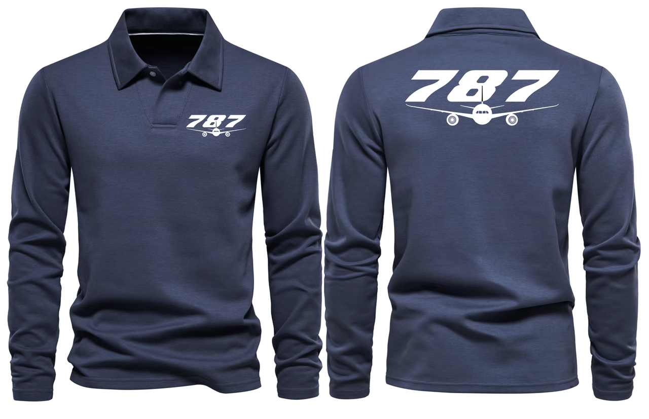 BOEING 787  LONG SLEEVE  POLO