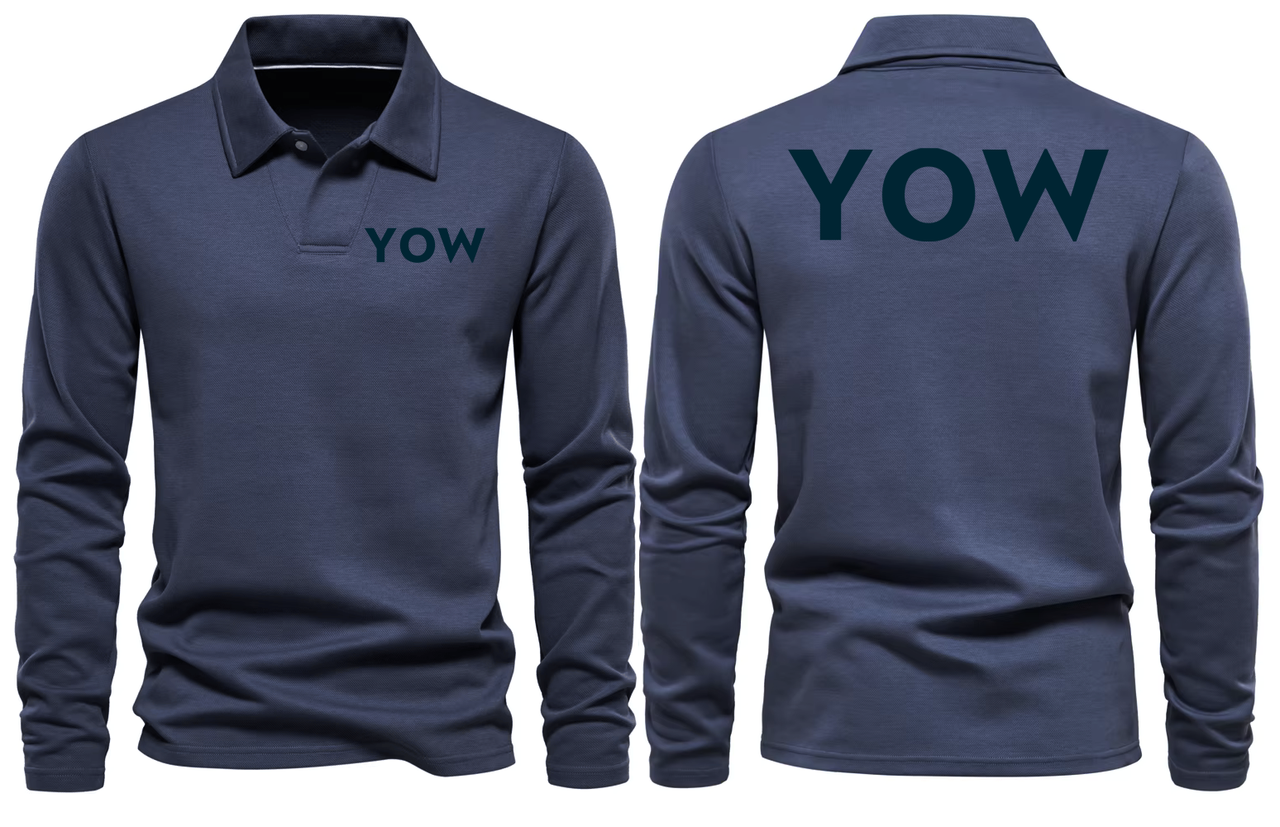 YOW AIRPORT LONG SLEEVE  POLO