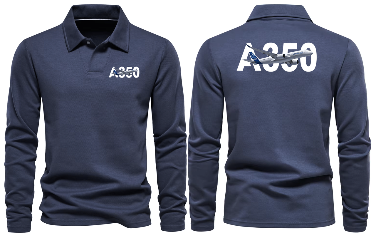 AIRBUS A350 LONG SLEEVE  POLO