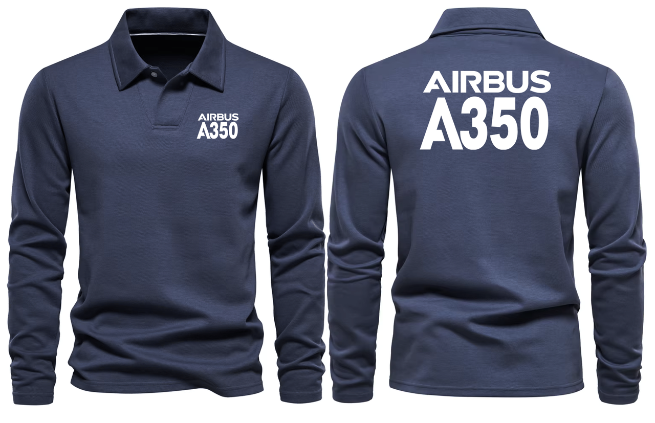 AIRBUS A350 LONG SLEEVE  POLO