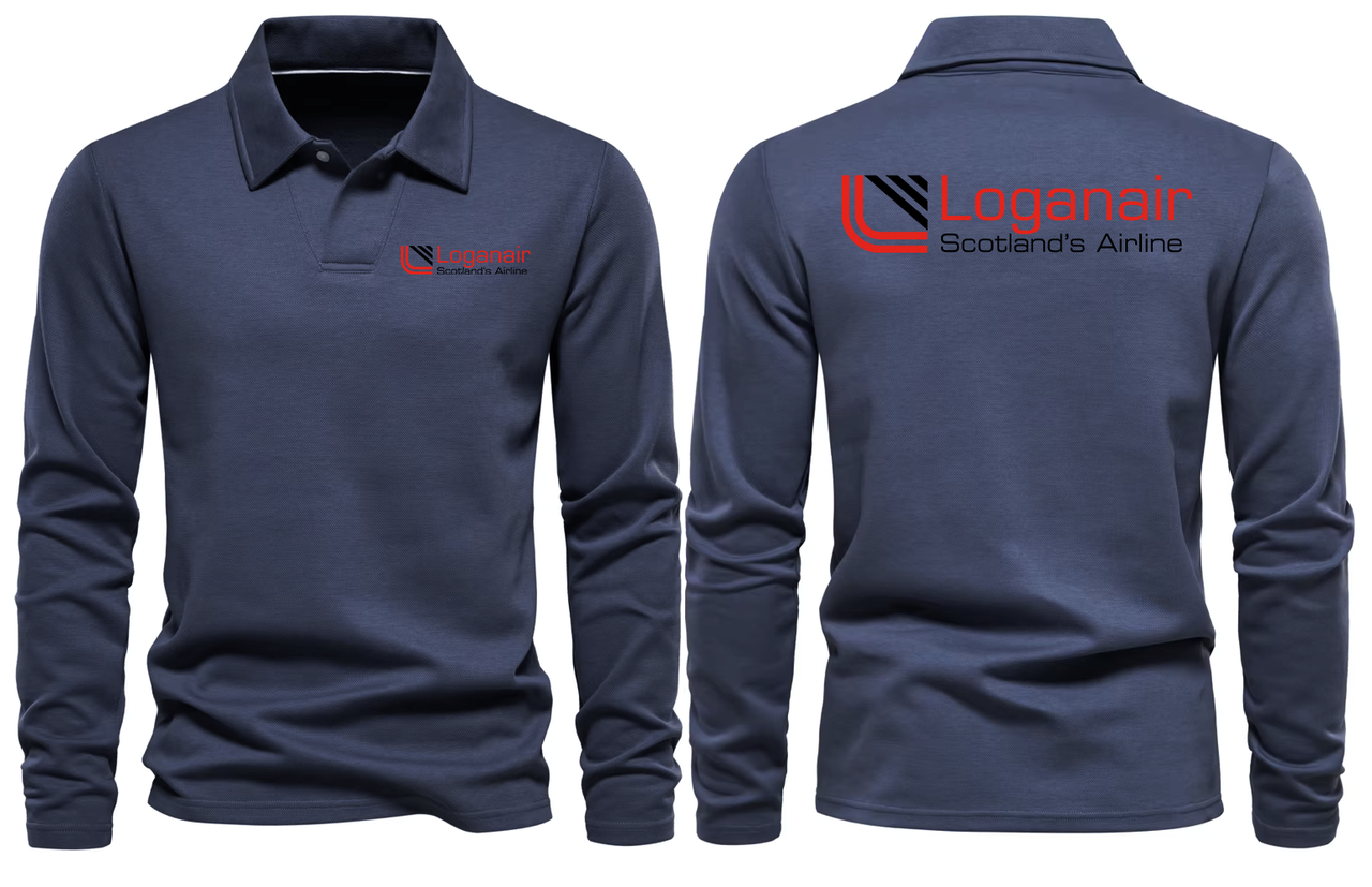 SCOTLAND AIRLINES LONG SLEEVE  POLO