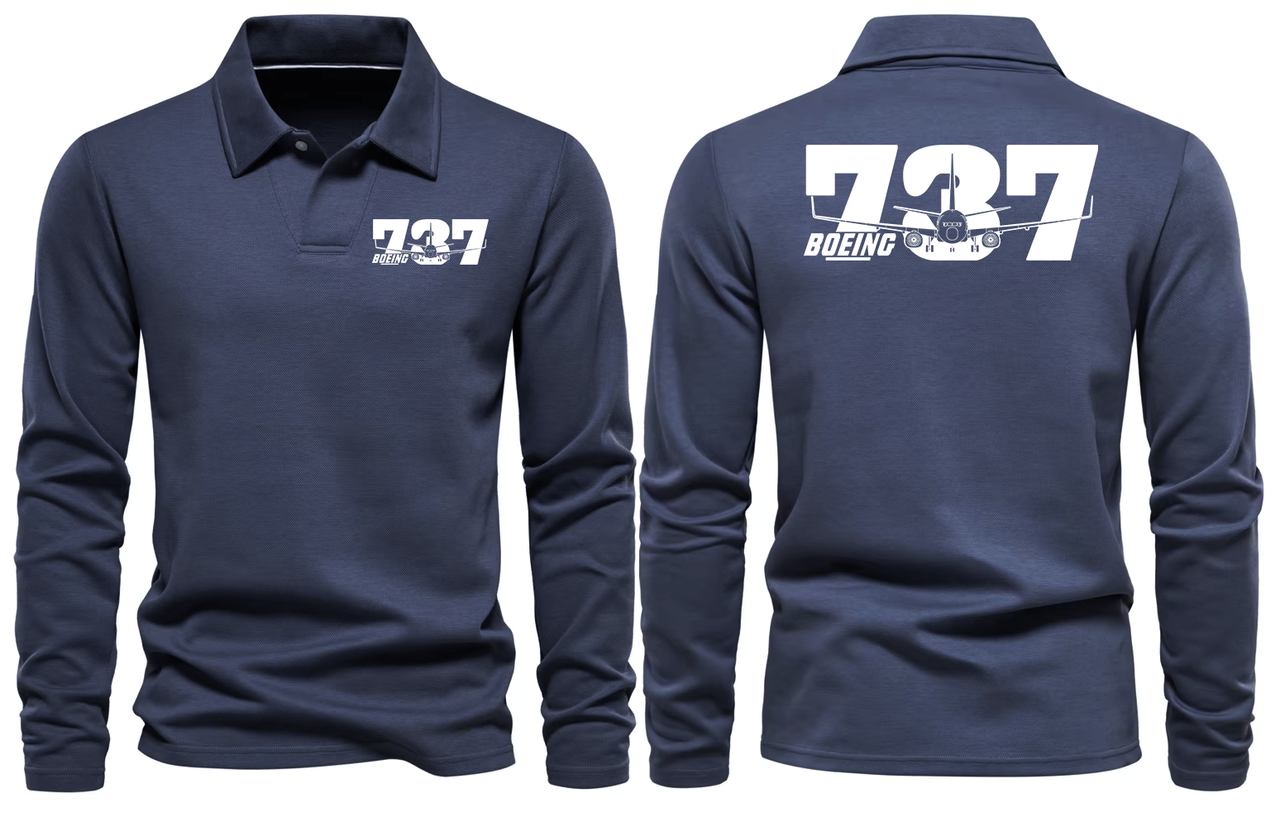 BOEING 737 LONG SLEEVE  POLO