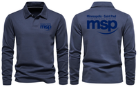 Thumbnail for MSP AIRPORT LONG SLEEVE  POLO