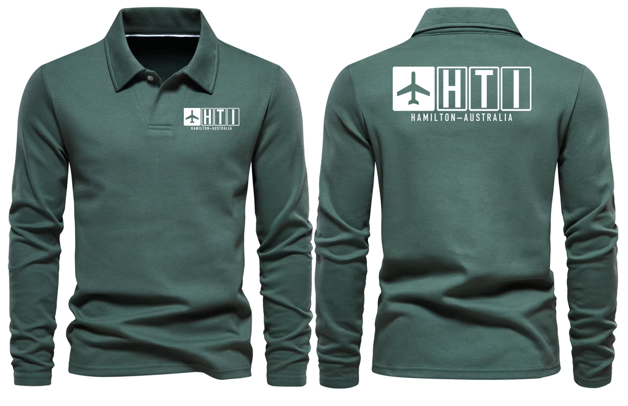 HTI AIRPORT LONG SLEEVE POLO