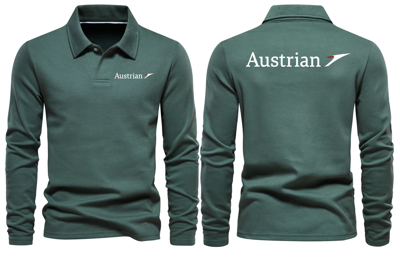 AUSTRIAN AIRLINES LONG SLEEVE  POLO