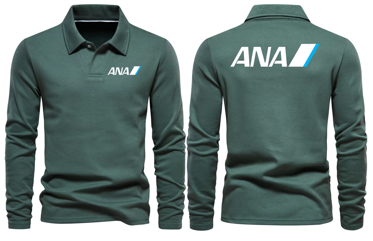 ANA AIRLINES LONG SLEEVE  POLO