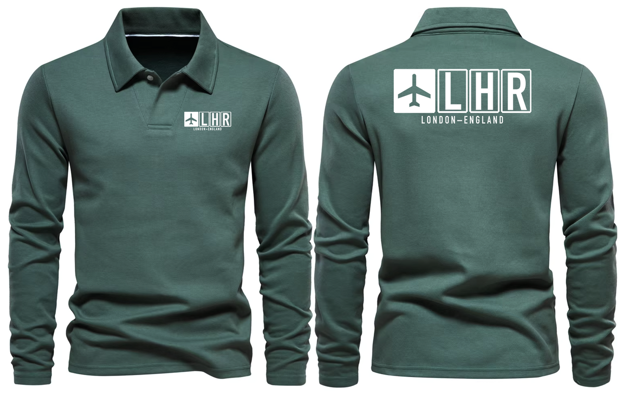 LHR AIRPORT LONG SLEEVE POLO