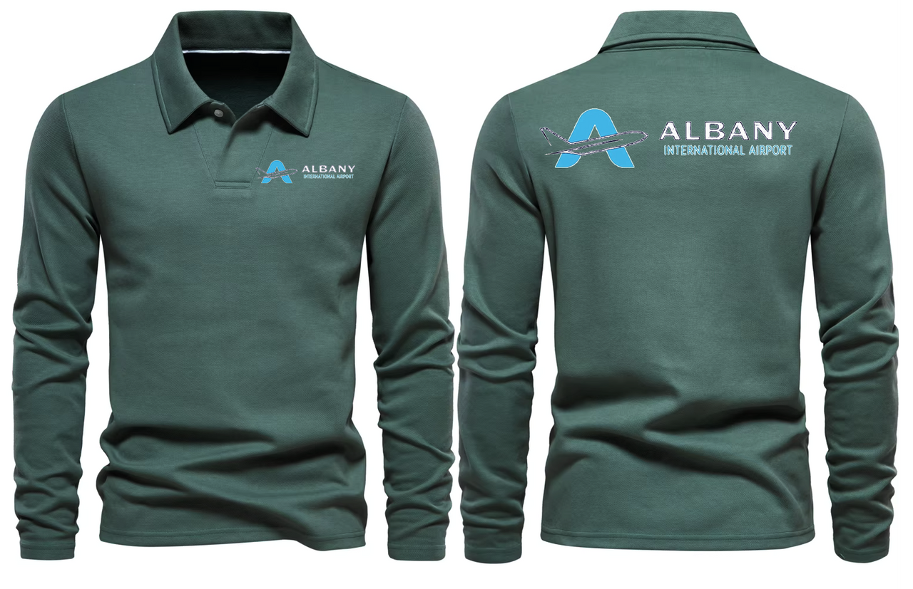 ALBANY AIRPORT LONG SLEEVE  POLO