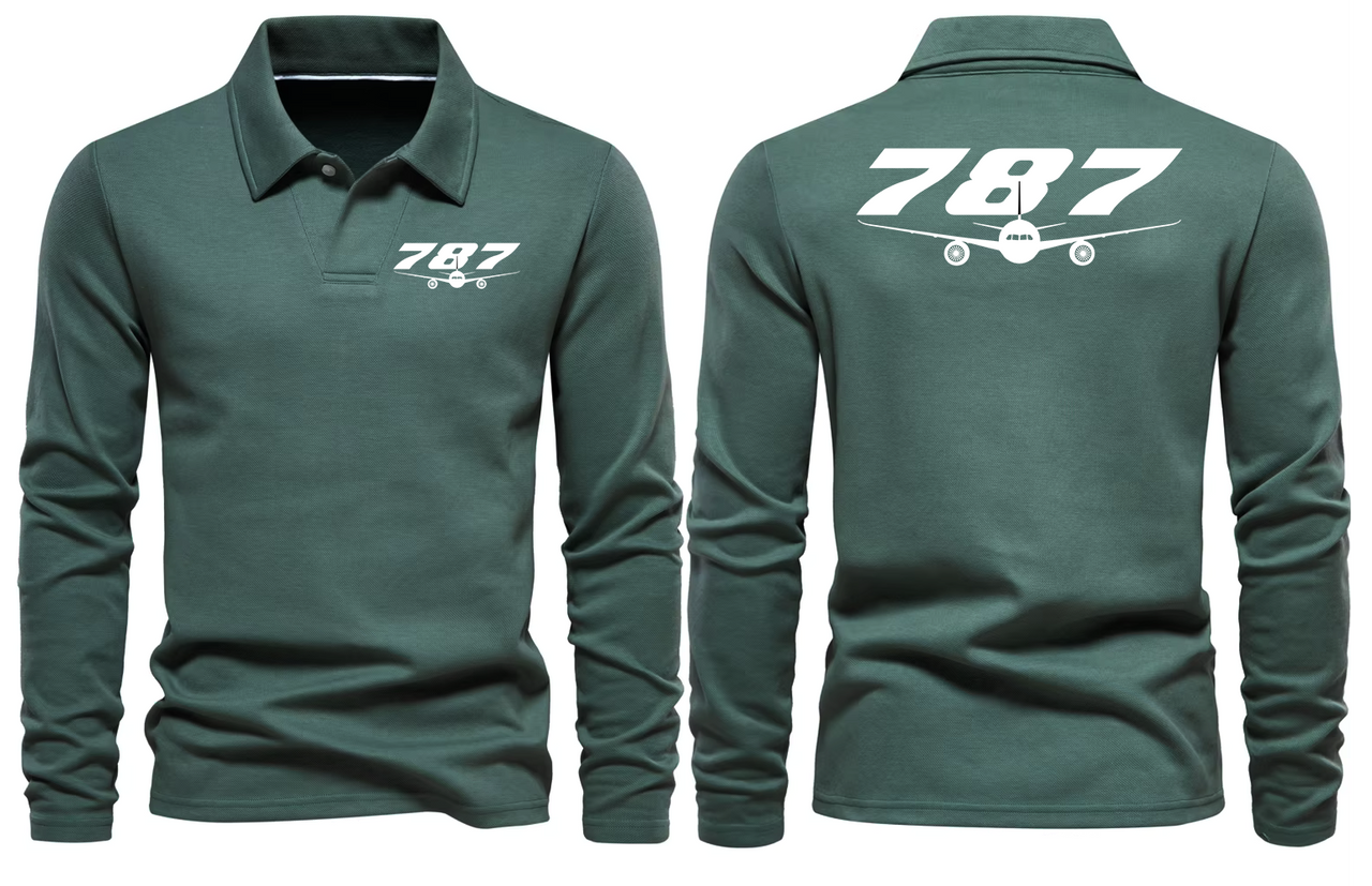 BOEING 787  LONG SLEEVE  POLO