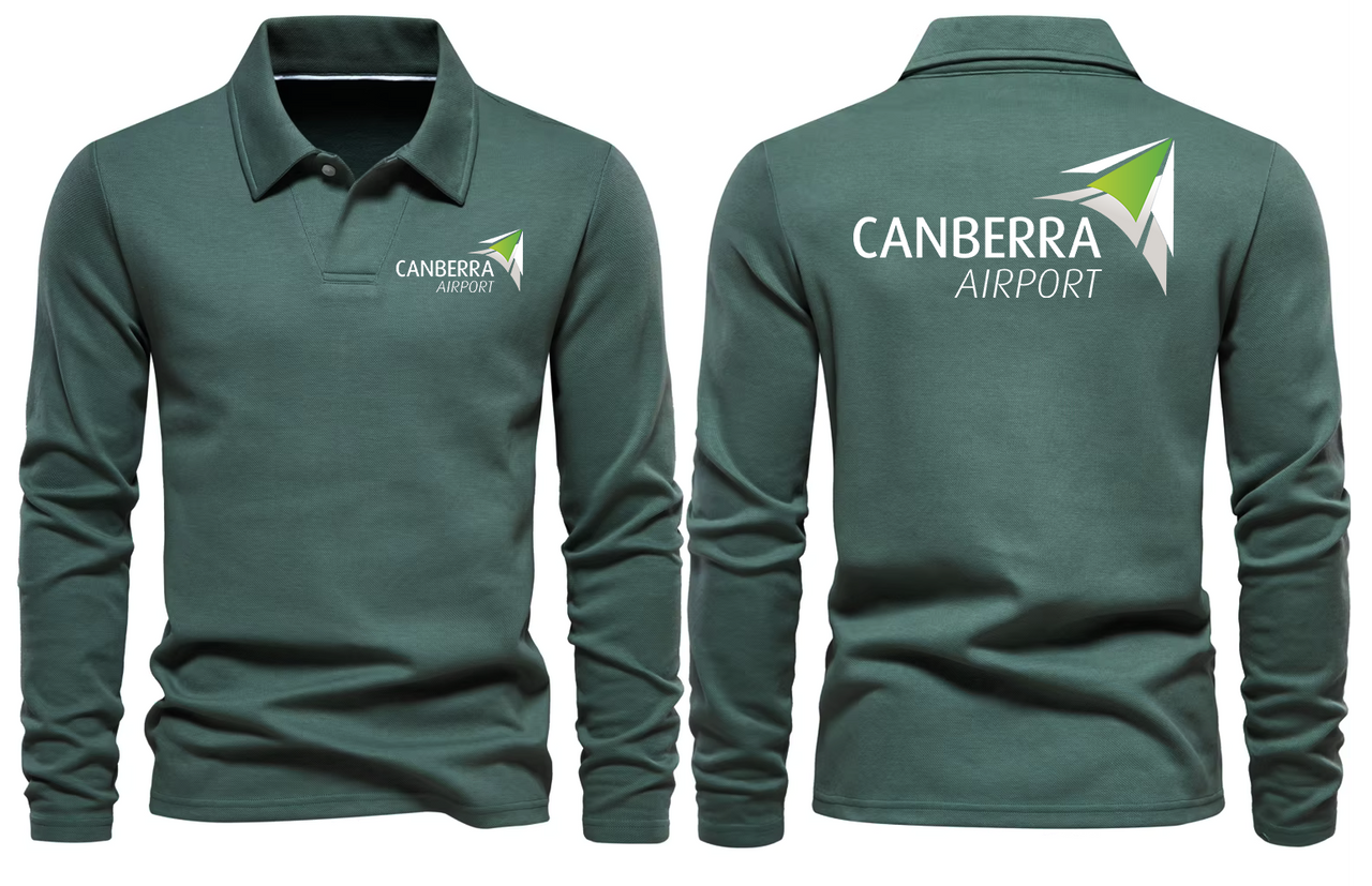 CANBERRA AIRPORT LONG SLEEVE  POLO