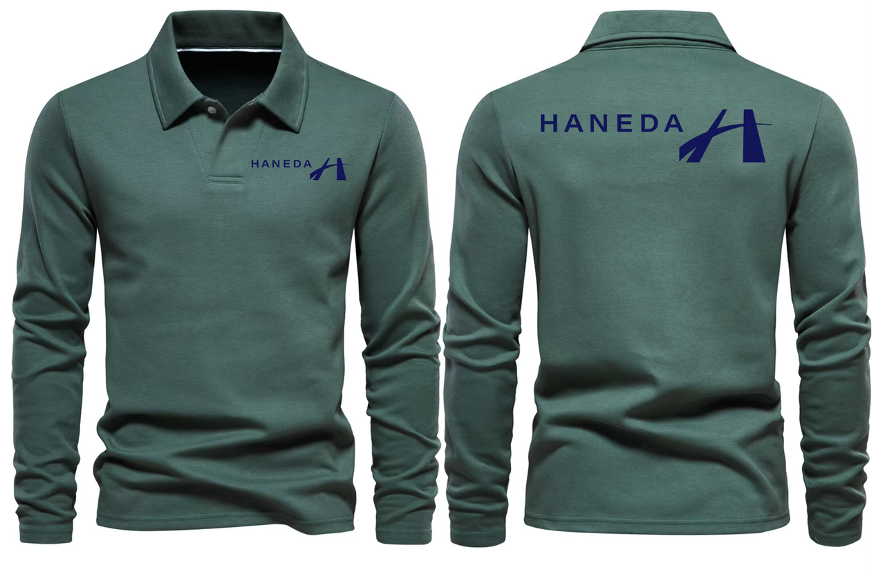 AER HANEDA AIRPORT LONG SLEEVE  POLO