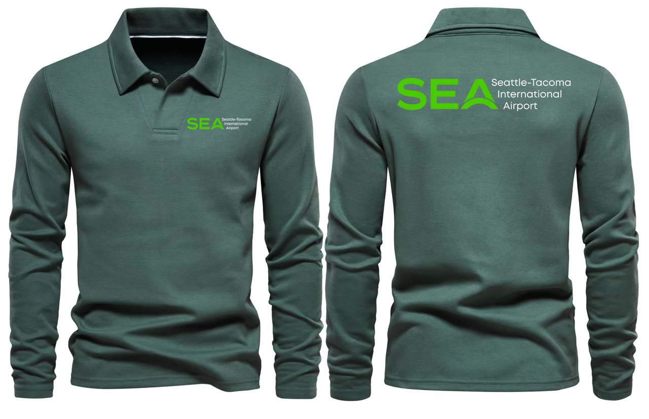 SEA AIRPORT LONG SLEEVE  POLO