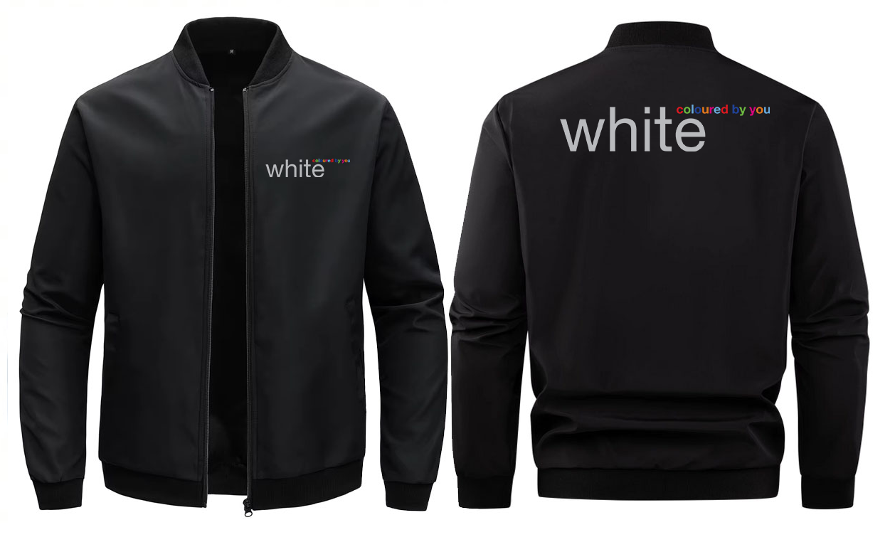 WHITE AIR LOOSE SOLID COLOR JACKET