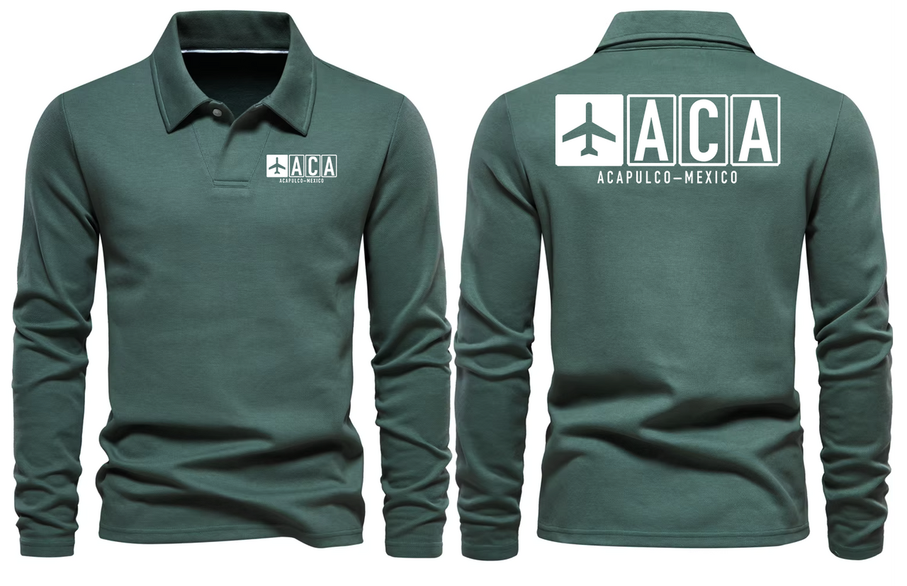 ACA AIRPORT LONG SLEEVE POLO