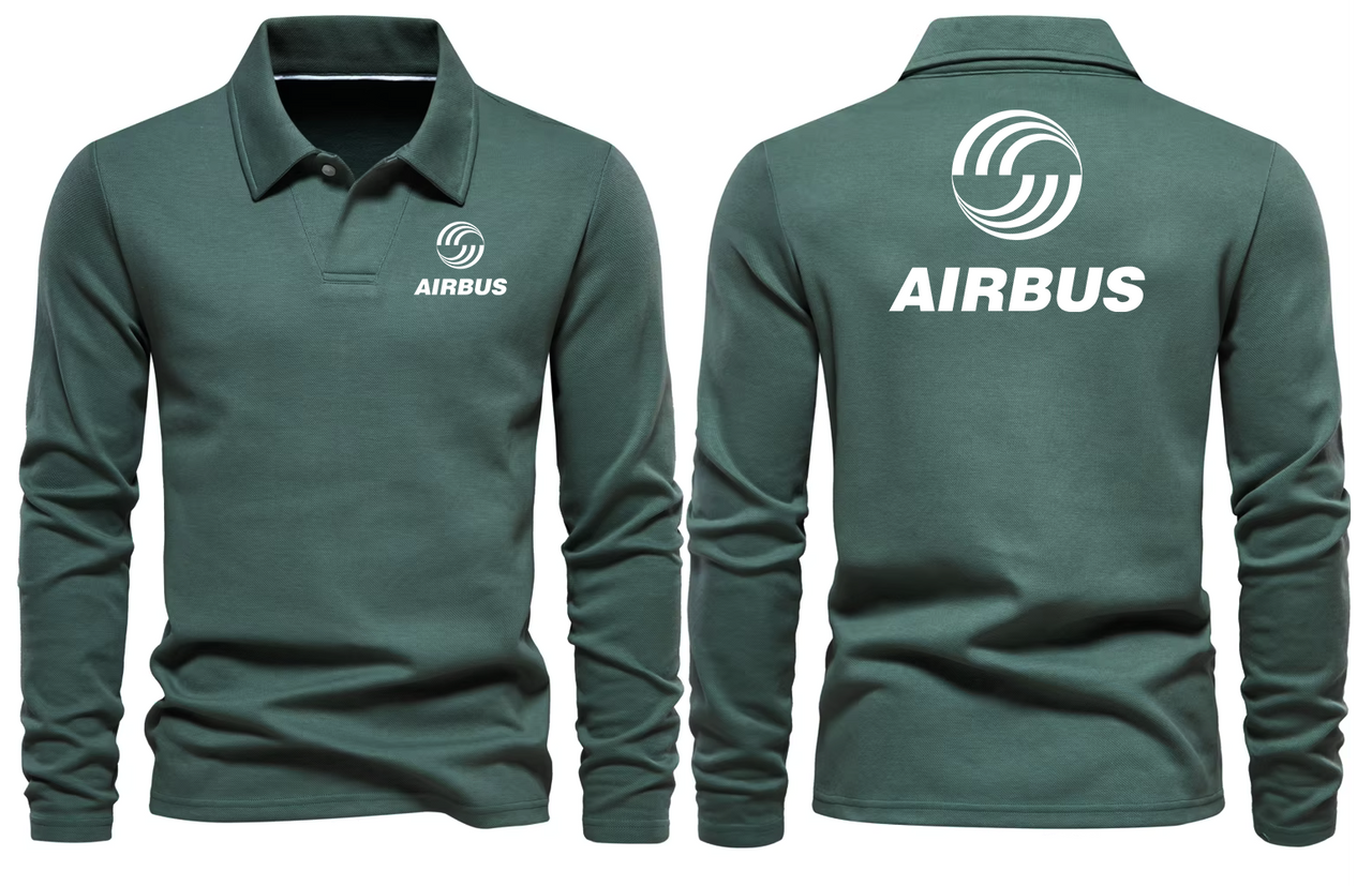 AIRBUS LOGO LONG SLEEVE  POLO