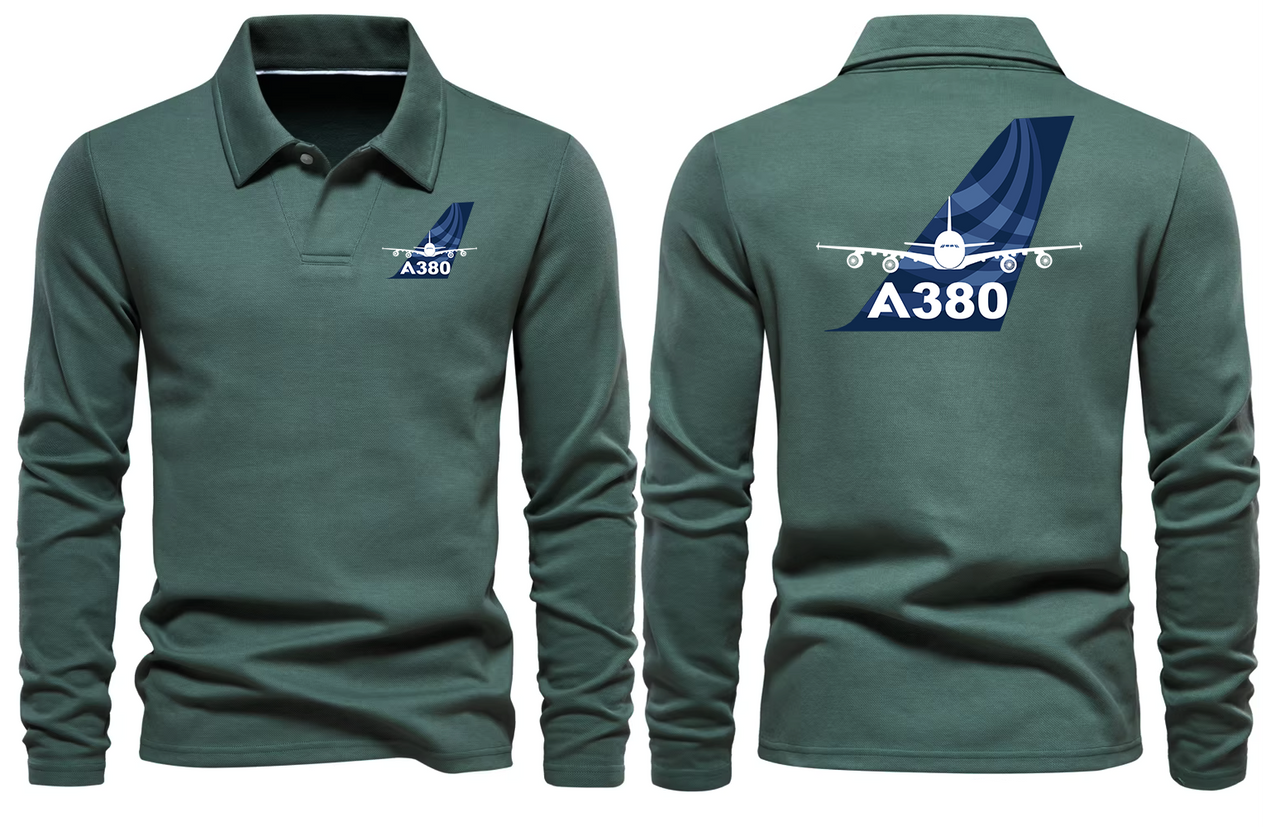 AIRBUS A380 LONG SLEEVE  POLO