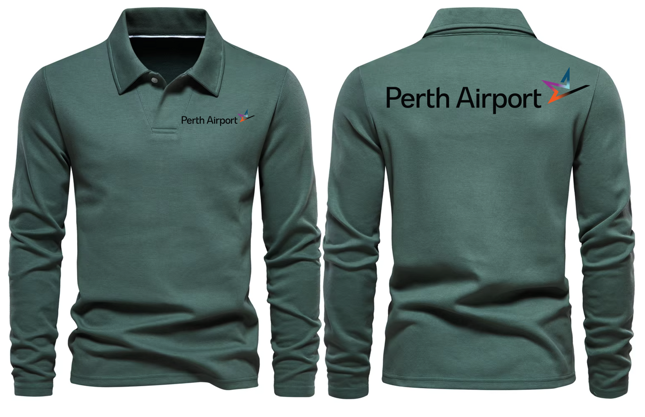 PERTH AIRPORT LONG SLEEVE  POLO