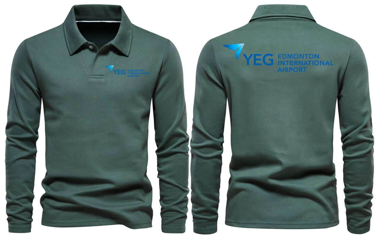YEG AIRPORT LONG SLEEVE  POLO