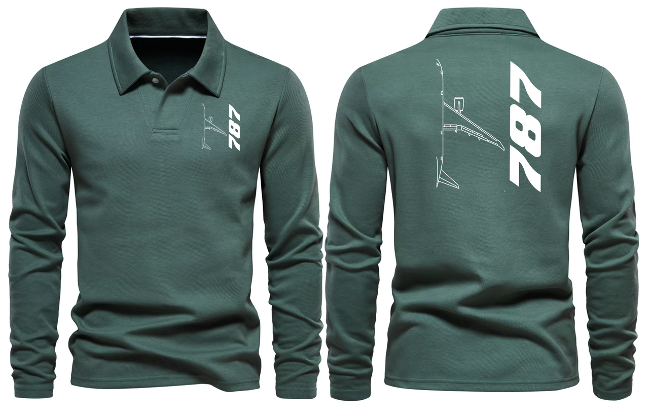 BOEING 787  LONG SLEEVE  POLO
