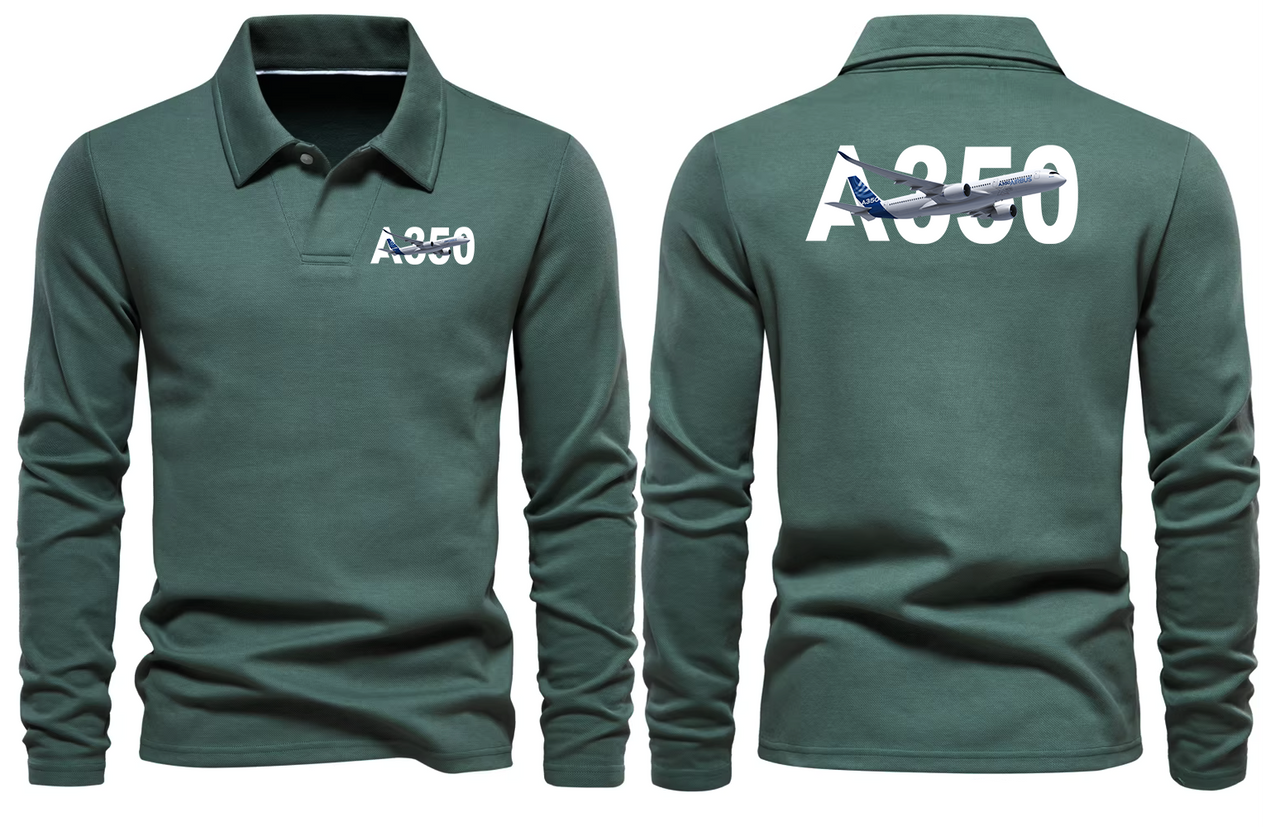 AIRBUS A350 LONG SLEEVE  POLO