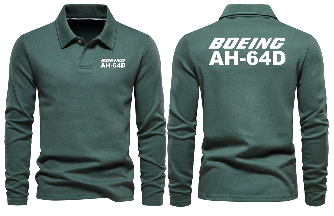 BOEING AH 64D LONG SLEEVE  POLO