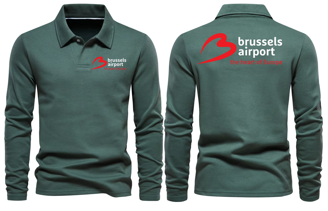 AER BRUSSELS AIRPORT LONG SLEEVE  POLO
