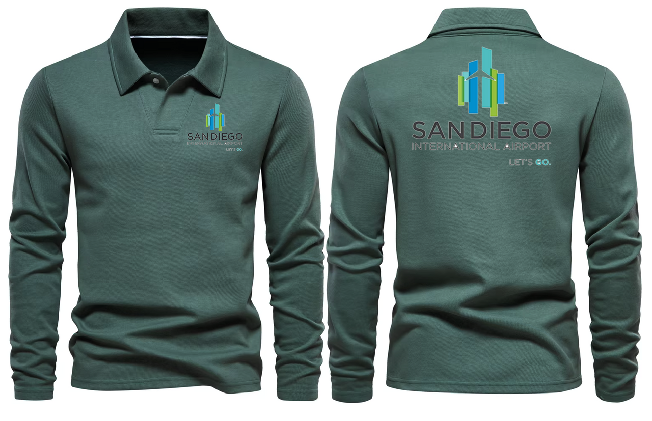 SANDIEGO AIRPORT LONG SLEEVE  POLO