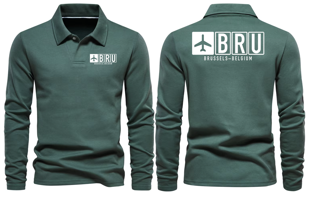 BRU AIRPORT LONG SLEEVE POLO