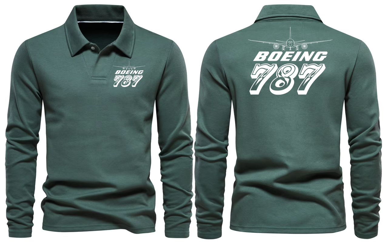 BOEING 787  LONG SLEEVE  POLO