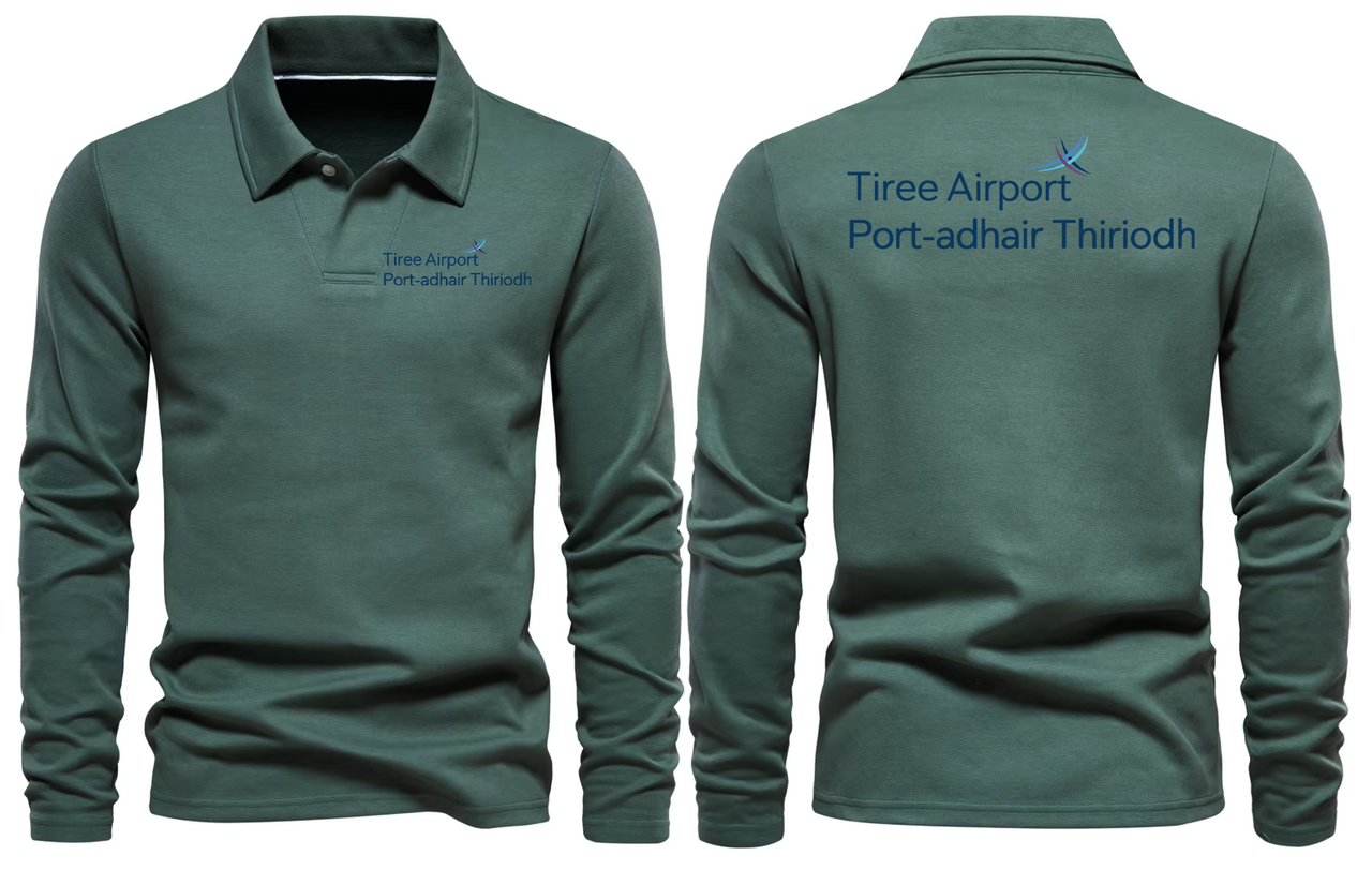TIREE AIRPORT LONG SLEEVE  POLO