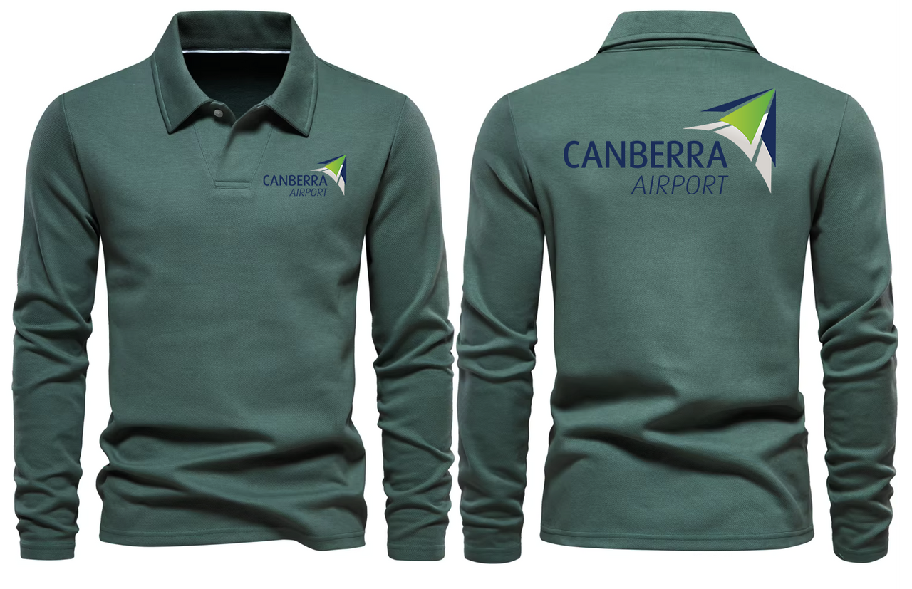 CANBERRA AIRPORT LONG SLEEVE  POLO
