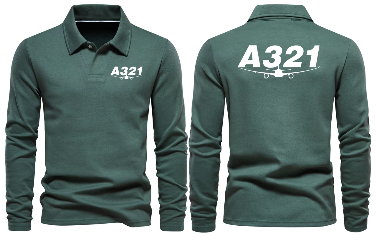 AIRBUS A321 LONG SLEEVE  POLO