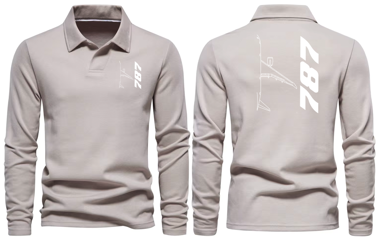 BOEING 787  LONG SLEEVE  POLO