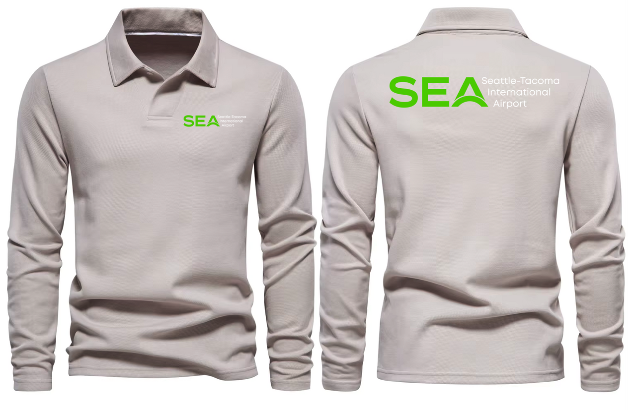 SEA AIRPORT LONG SLEEVE  POLO