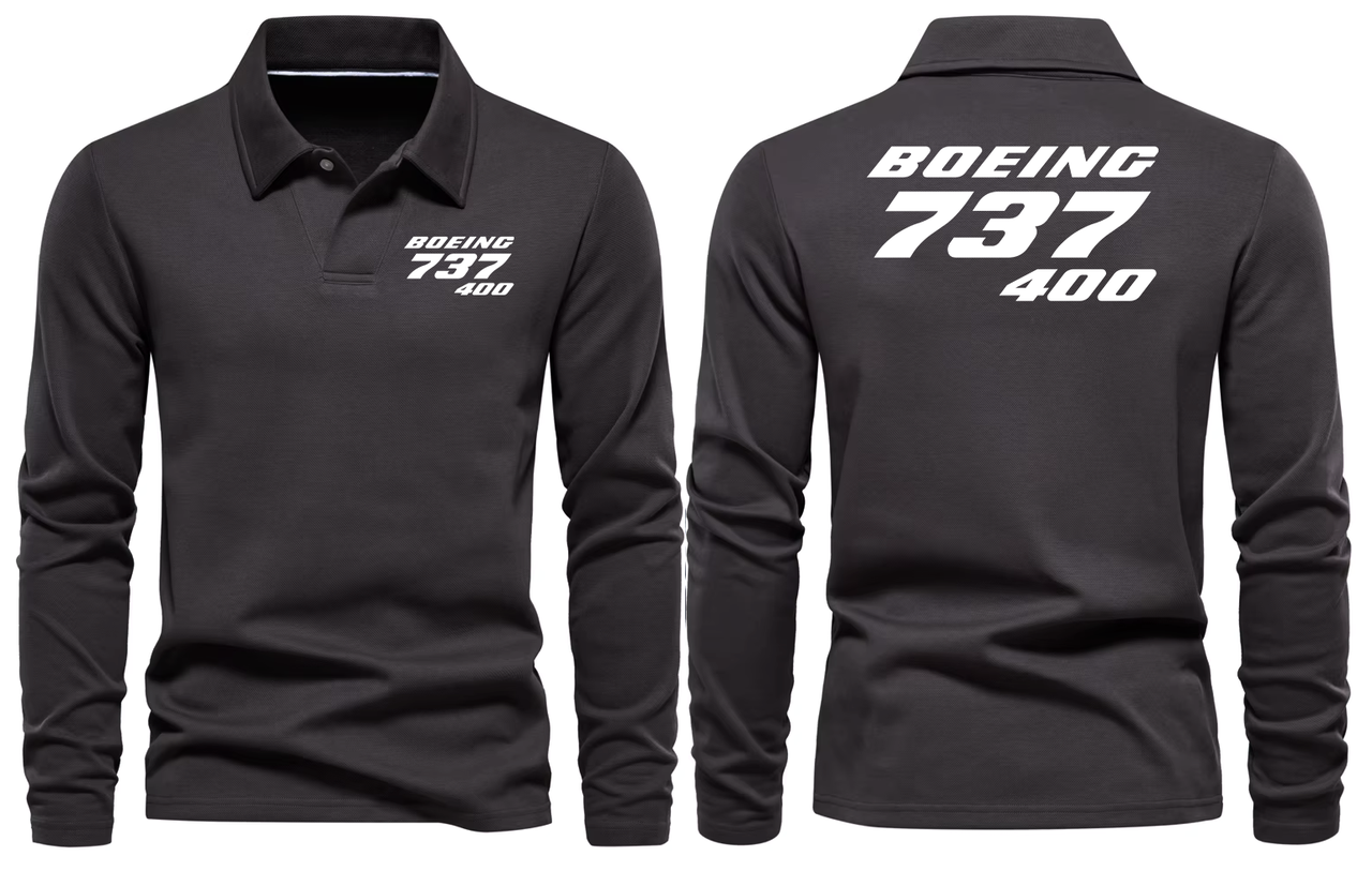 BOEING 737 400 LONG SLEEVE  POLO