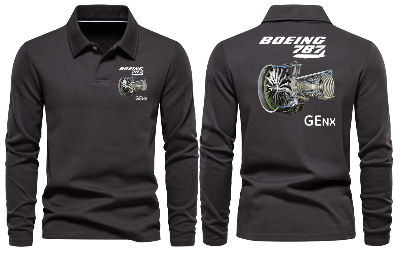 BOEING 787  LONG SLEEVE  POLO