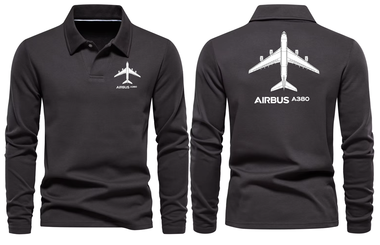 AIRBUS A380 LONG SLEEVE  POLO
