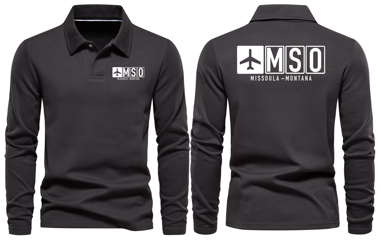 MSO AIRPORT LONG SLEEVE POLO