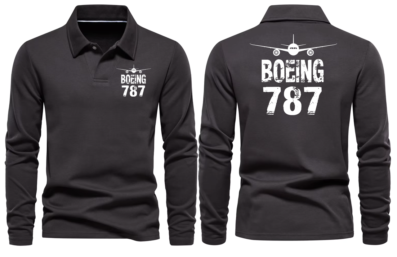 BOEING 787  LONG SLEEVE  POLO