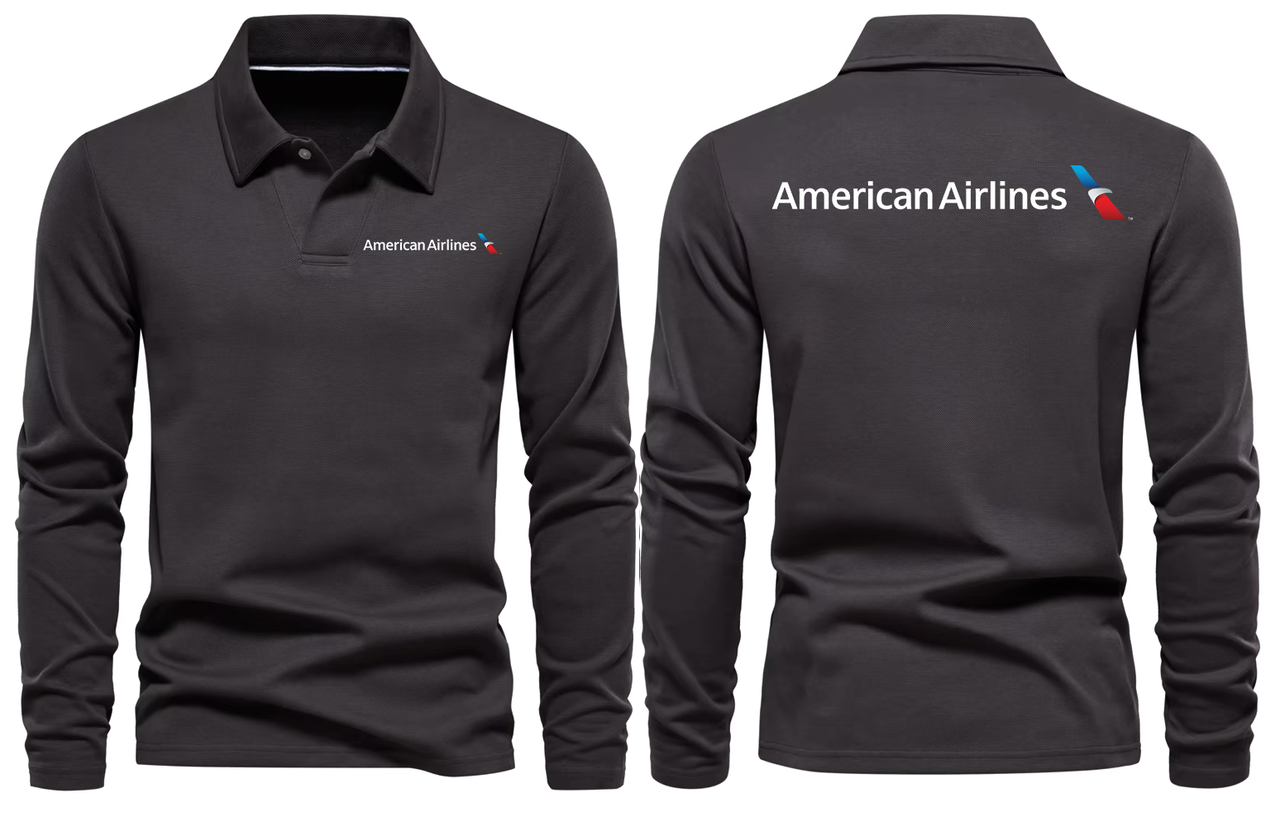 AMERICAN AIRLINES LONG SLEEVE  POLO 01