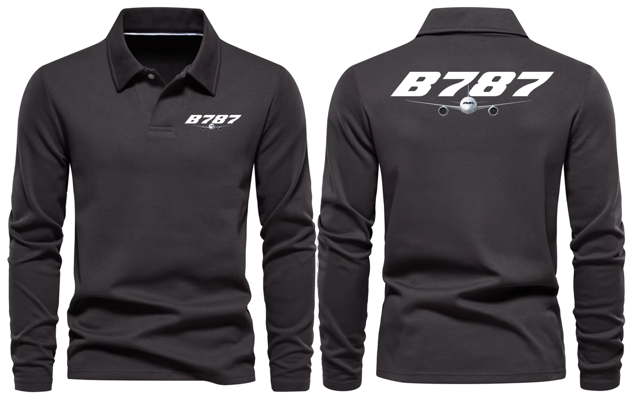 BOEING 787  LONG SLEEVE  POLO