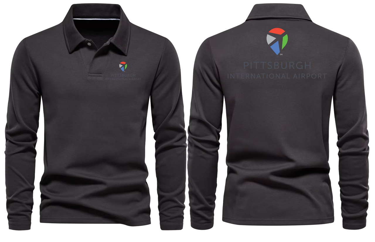 PITTISBURGH AIRPORT LONG SLEEVE  POLO