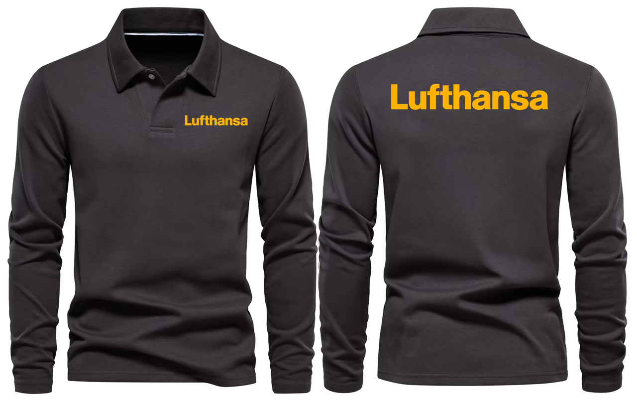 LUFTHANSA  LONG SLEEVE  POLO 1